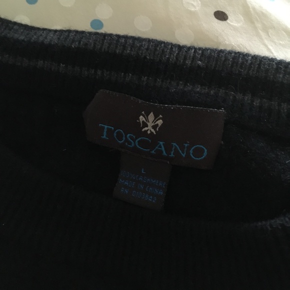 PATRICK ASSARAF x TOSCANO Thick 100% Cashmere Ribbed Dark Blue Sweater L - Picture 5 of 7